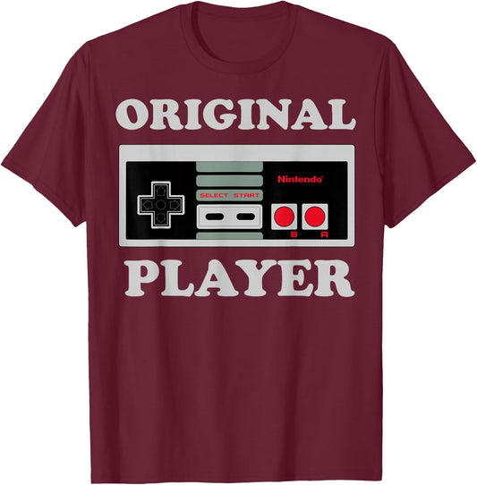 Nintendo NES Controller Original Player Graphic T-Shirt - T-Shirt | Maroon
