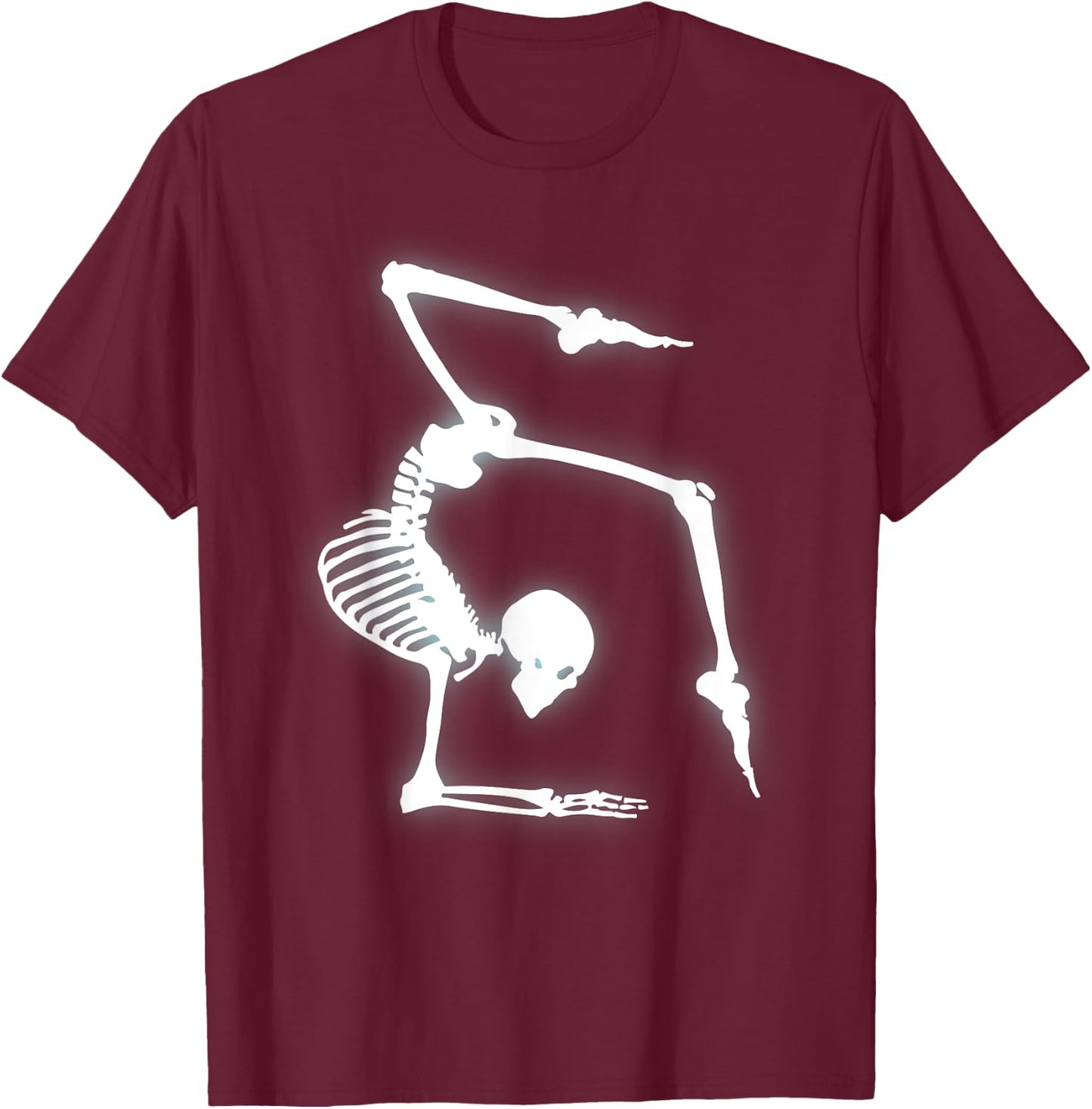 Gymnastics Shirts Funny Skeleton Costume For Halloween T-Shirt - T-Shirt | Maroon