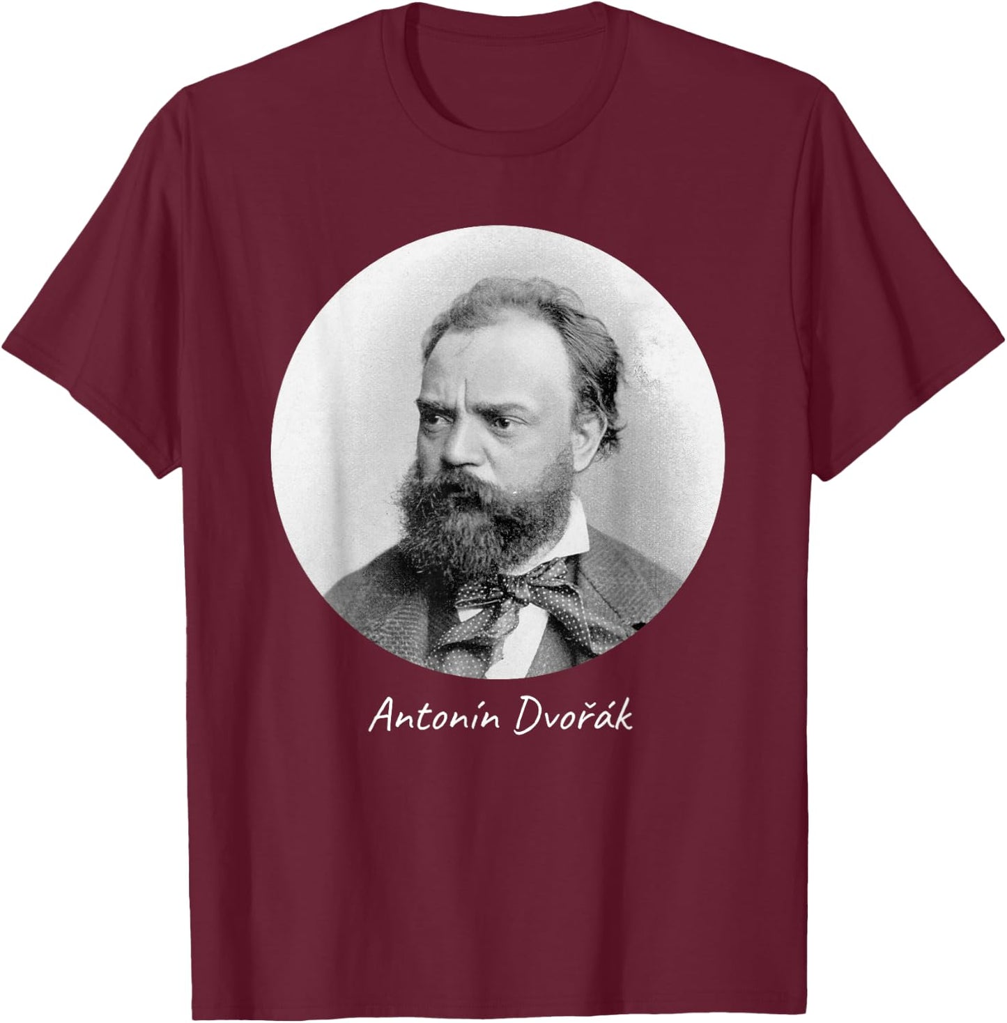 Antonin Dvorak Composer Portrait T-Shirt - T-Shirt | Maroon