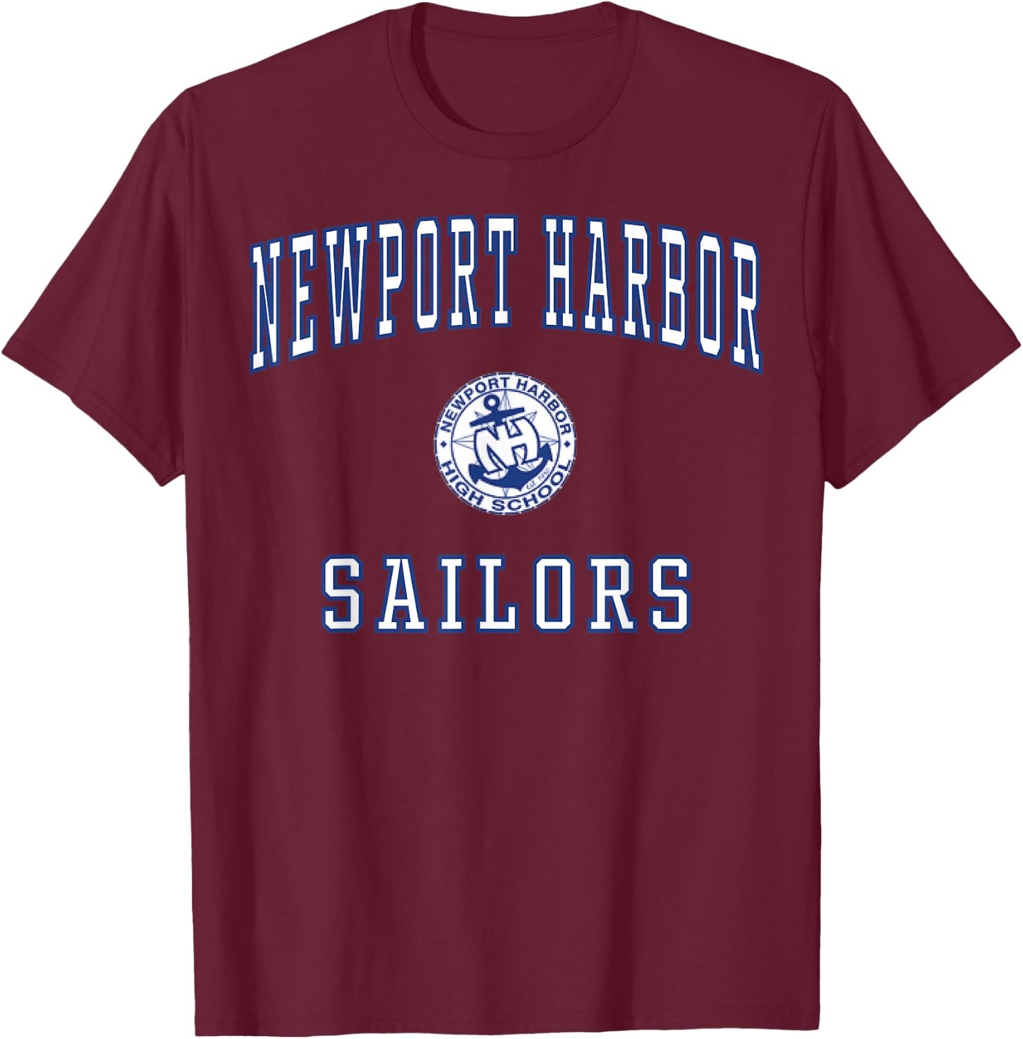 Newport Harbor High School Sailors C1 T-Shirt - T-Shirt | Maroon