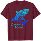 Lahaina, Maui Tribal Shark Polynesian Tattoo Style Vacation T-Shirt - T-Shirt | Maroon