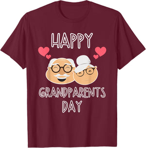 I Love My Grandparents Family Celebration of Grandma Grandpa T-Shirt - T-Shirt | Maroon