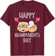 I Love My Grandparents Family Celebration of Grandma Grandpa T-Shirt - T-Shirt | Maroon