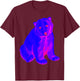 EDM Electronic Techno Polar Bear Trippy Rave Shirt T-Shirt - T-Shirt | Maroon