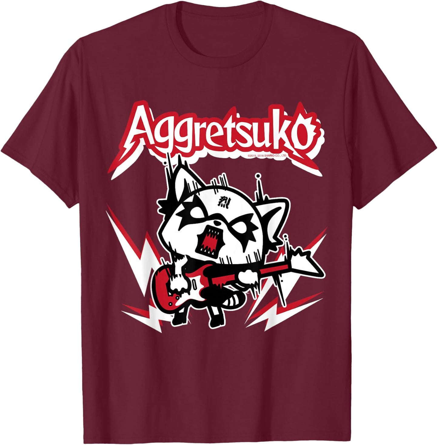 Aggretsuko Rocker Rage Shirt T-Shirt - T-Shirt | Maroon