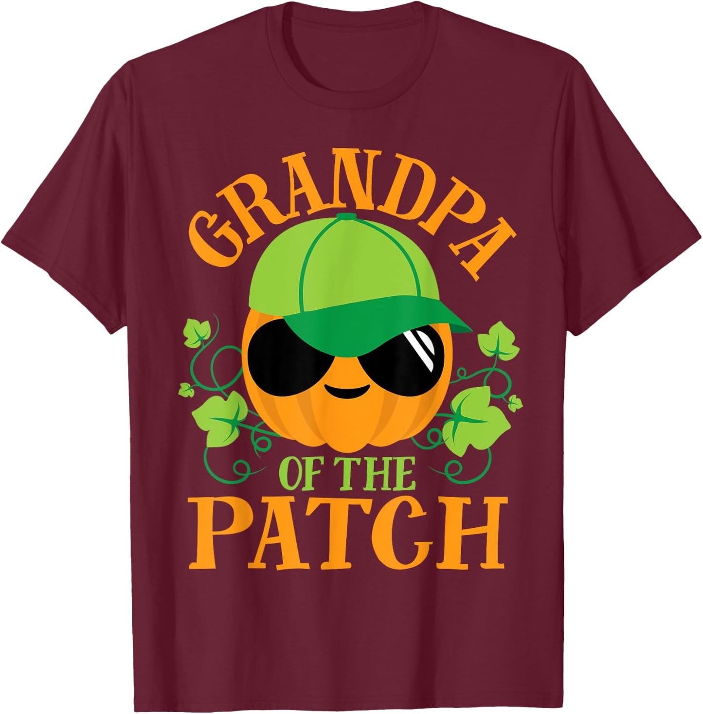 Grandpa Pumpkin of the Patch Matching Family Set Halloween T-Shirt - T-Shirt | Maroon