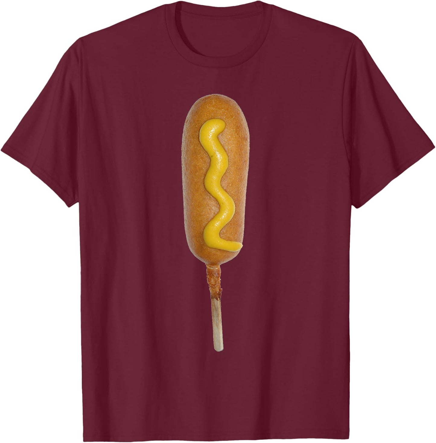 Corn Dog T Shirt -- Corn Dog Carnival Food Shirt Women T-Shirt - T-Shirt | Maroon