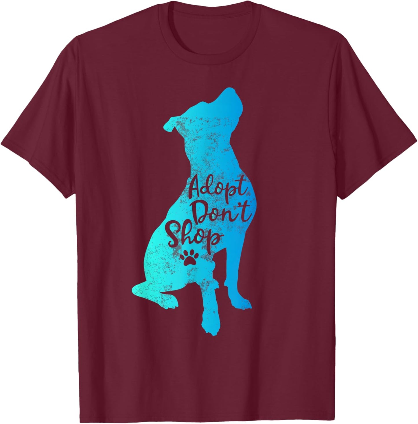 Pitbull Adopt Don't Buy Pitbulls Cute Mom T-Shirt - T-Shirt | Maroon