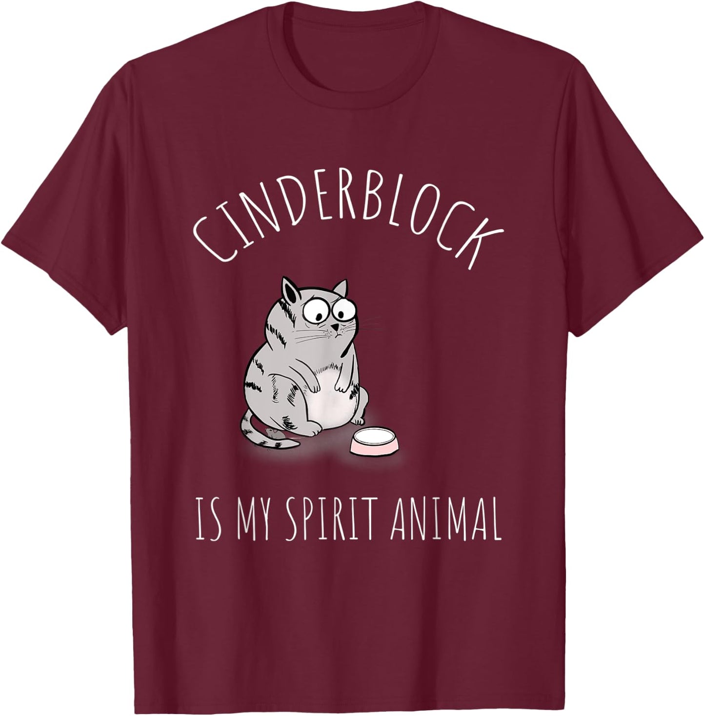 Cinderblock Fat Cat Is My Spirit Animal Gym Motivation Women Kids T-Shirt - T-Shirt | Maroon