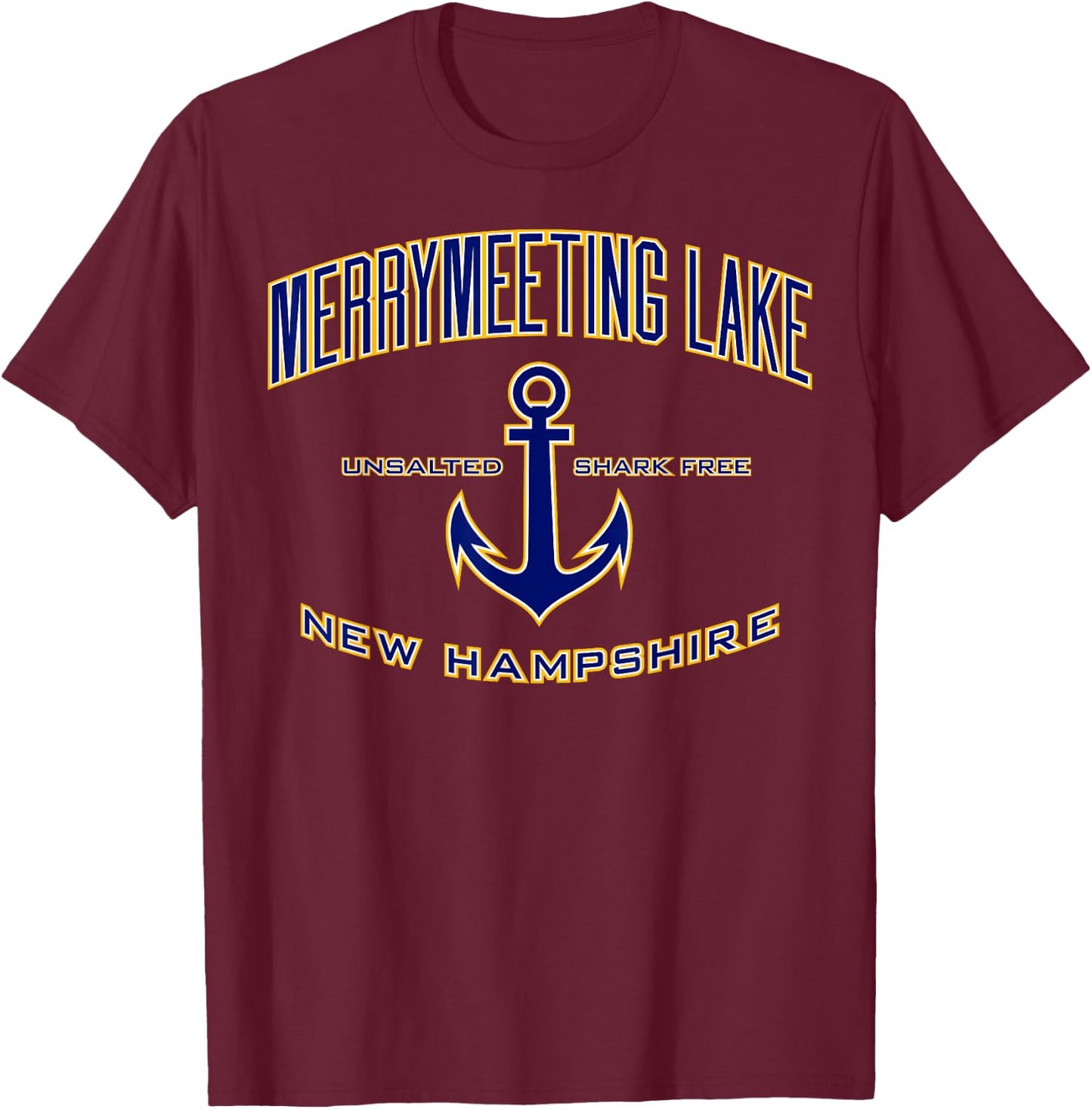 Merrymeeting Lake NH T-Shirt - T-Shirt | Maroon