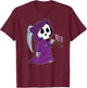 Circle Game Funny Grim Reaper Halloween Yeet T-Shirt - T-Shirt | Maroon