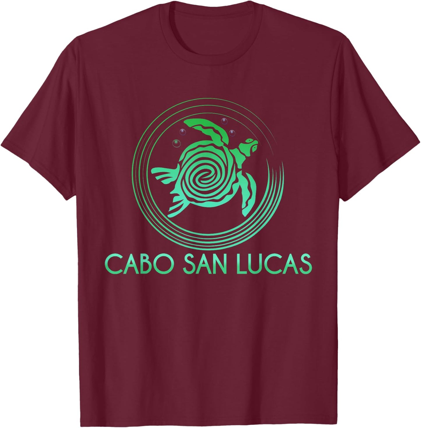 Cabo San Lucas Tribal Turtle T-Shirt - T-Shirt | Maroon