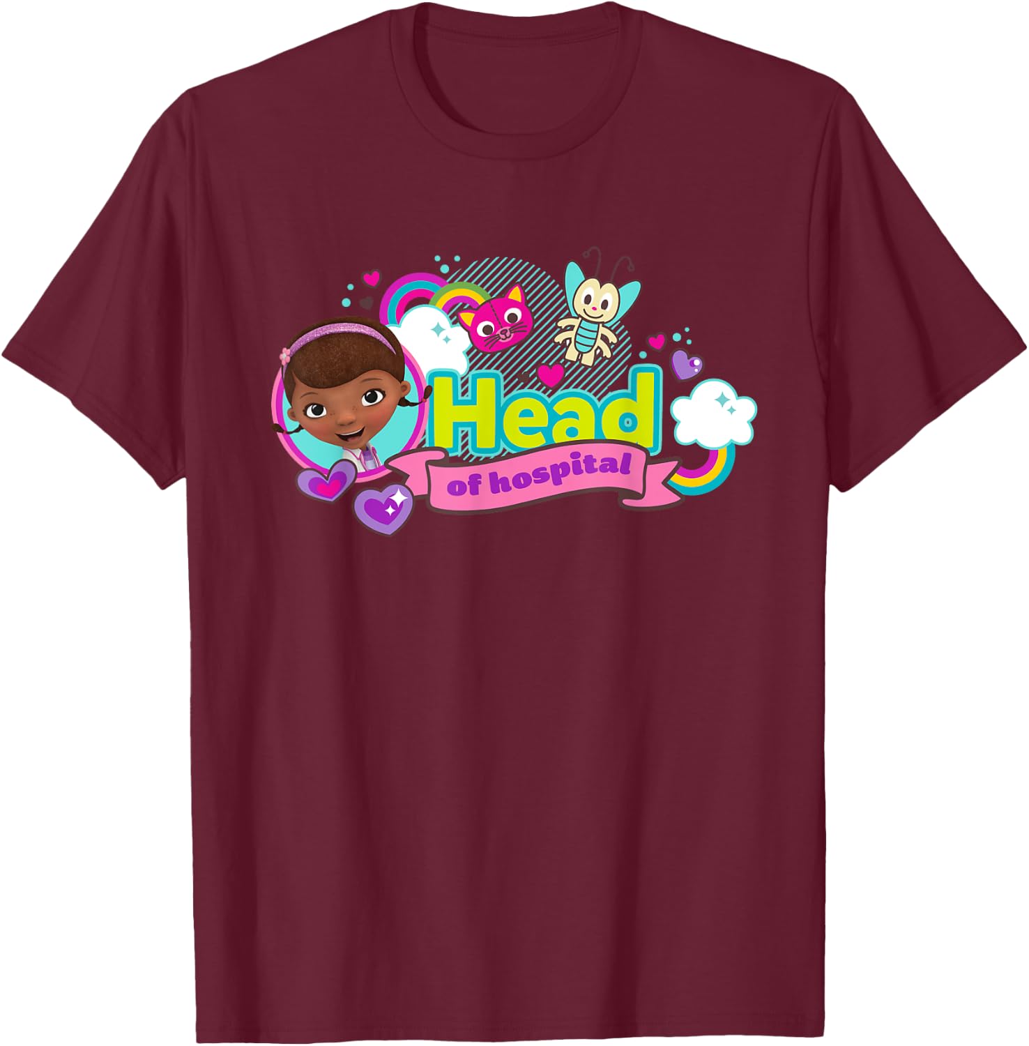 Disney Doc McStuffins Head of Hospital T-Shirt - T-Shirt | Maroon