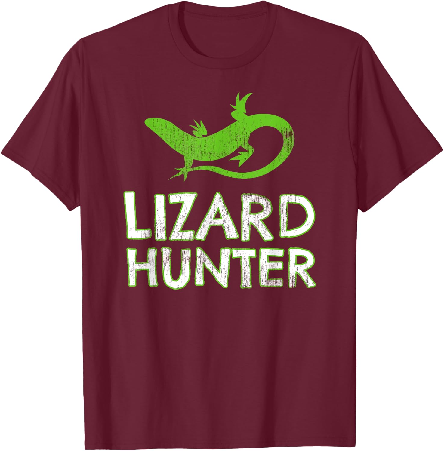 Lizard Lover Shirt Hunter Anole Reptile Boy Gift Birthday T-Shirt - T-Shirt | Maroon
