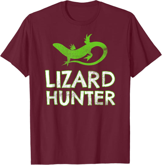 Lizard Lover Shirt Hunter Anole Reptile Boy Gift Birthday T-Shirt - T-Shirt | Maroon