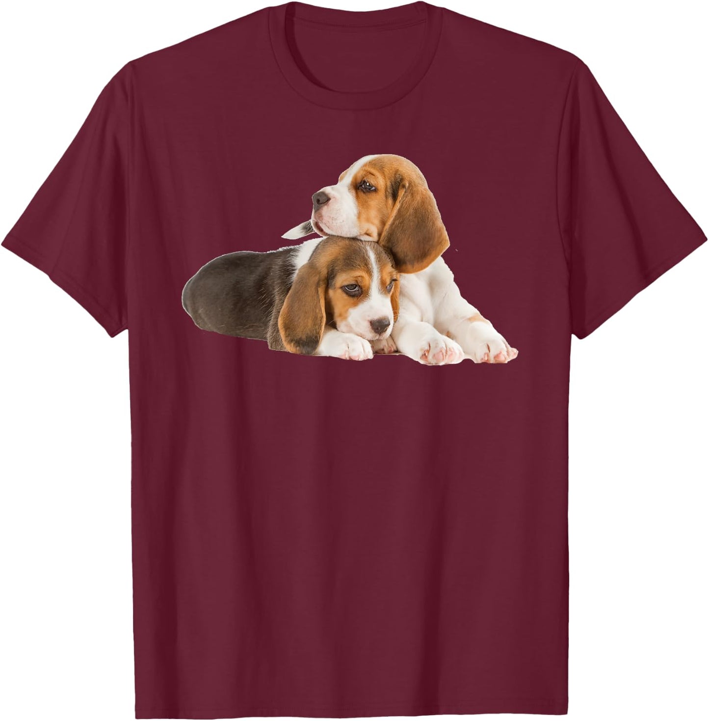 Beagle Puppy T Shirt T-Shirt - T-Shirt | Maroon