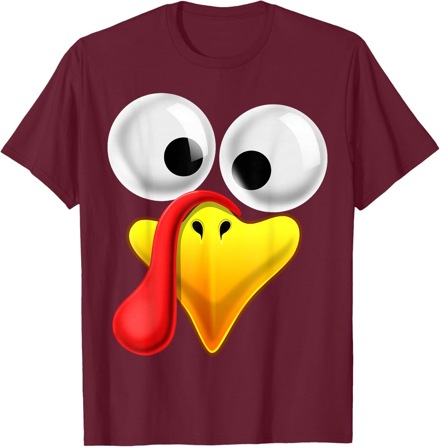 Thanksgiving Turkey Face Matching Family Costume Gift Kids T-Shirt - T-Shirt | Maroon