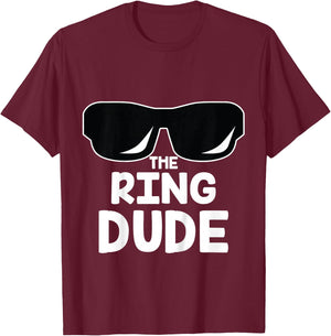 The Ring Dude | Cute Boys Wedding Ring Bearer T-Shirt - T-Shirt | Maroon