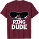 The Ring Dude | Cute Boys Wedding Ring Bearer T-Shirt - T-Shirt | Maroon