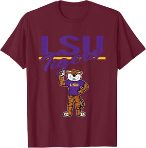 Kids LSU Tigers Kid's Mascot Gray Officially Licensed T-Shirt - T-Shirt | Maroon