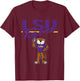 Kids LSU Tigers Kid's Mascot Gray Officially Licensed T-Shirt - T-Shirt | Maroon