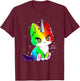 Caticorn Unicorn Cat Kittycorn Girls Women Rainbow Caticorn T-Shirt - T-Shirt | Maroon