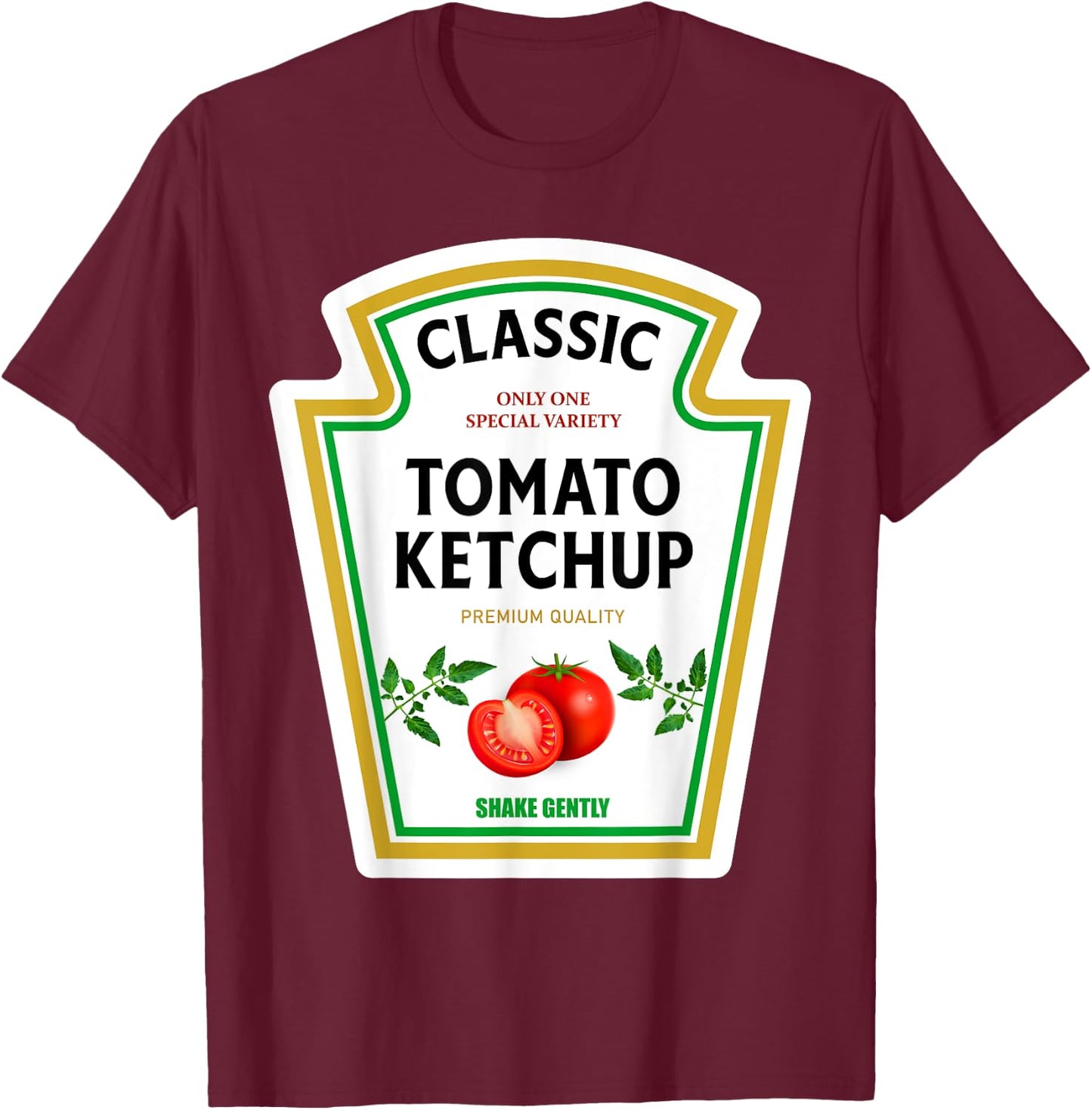 Ketchup 2024 Mustard Halloween Family Matching Costume Mayo T-Shirt - T-Shirt | Maroon