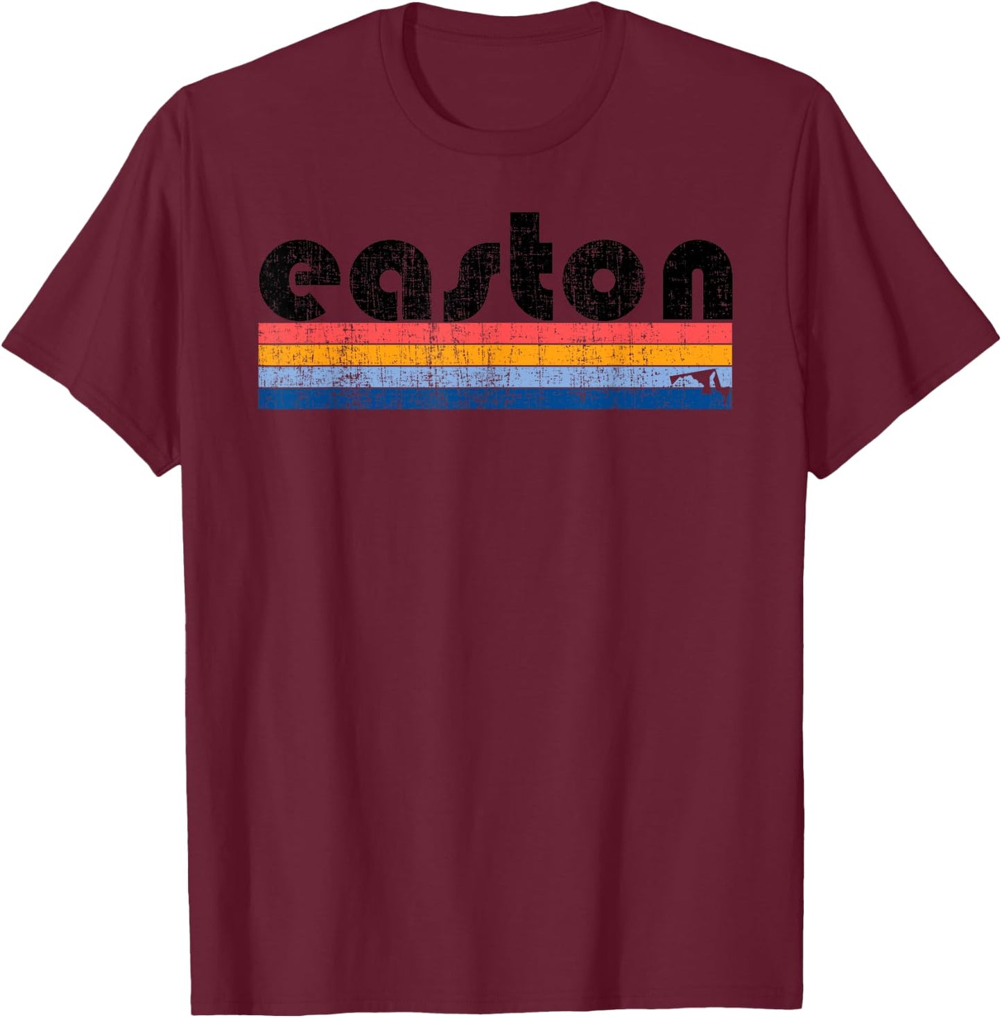 Vintage 80s Style Easton MD T-Shirt - T-Shirt | Maroon