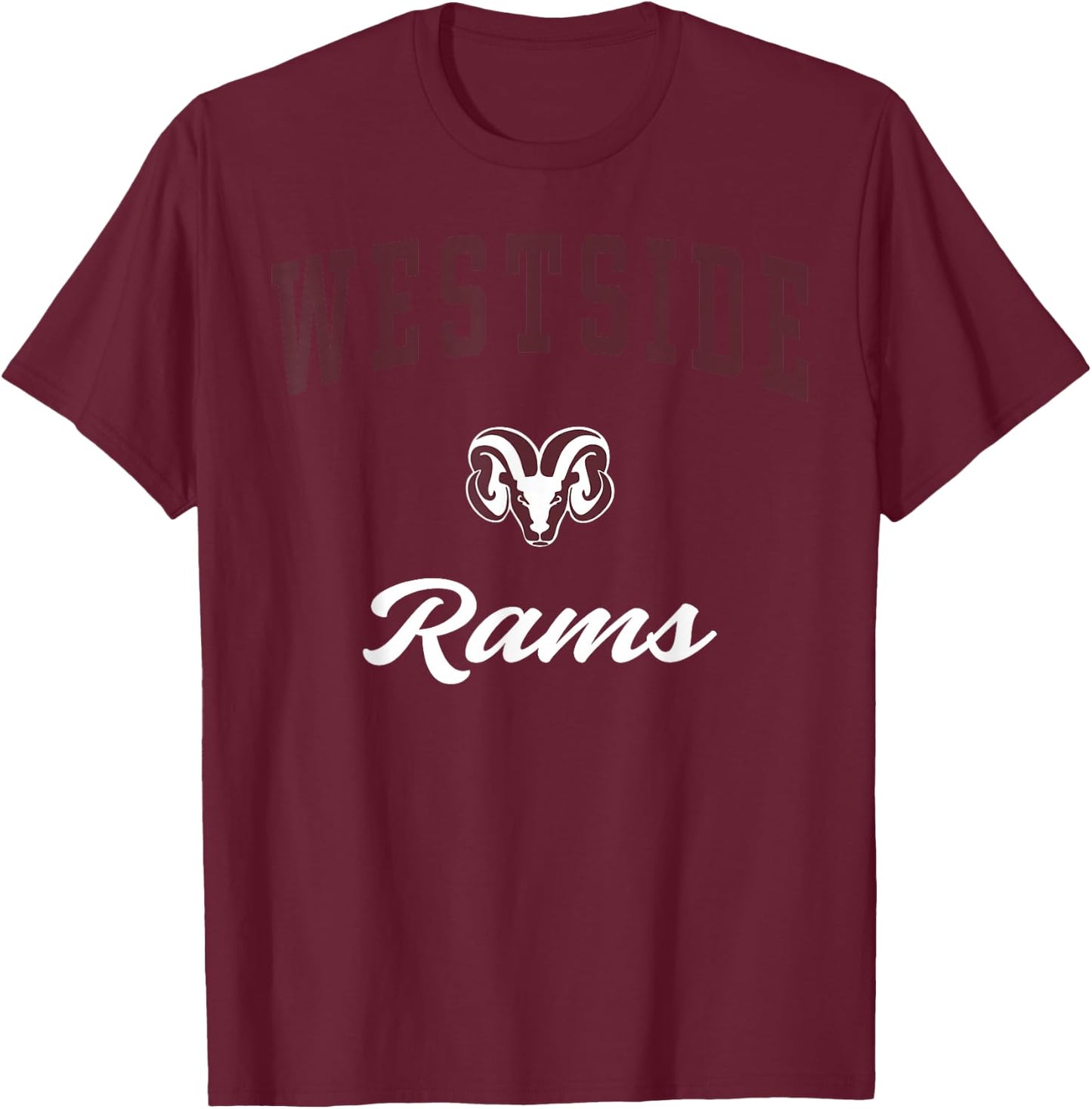 Westside High School Rams T-Shirt - T-Shirt | Maroon