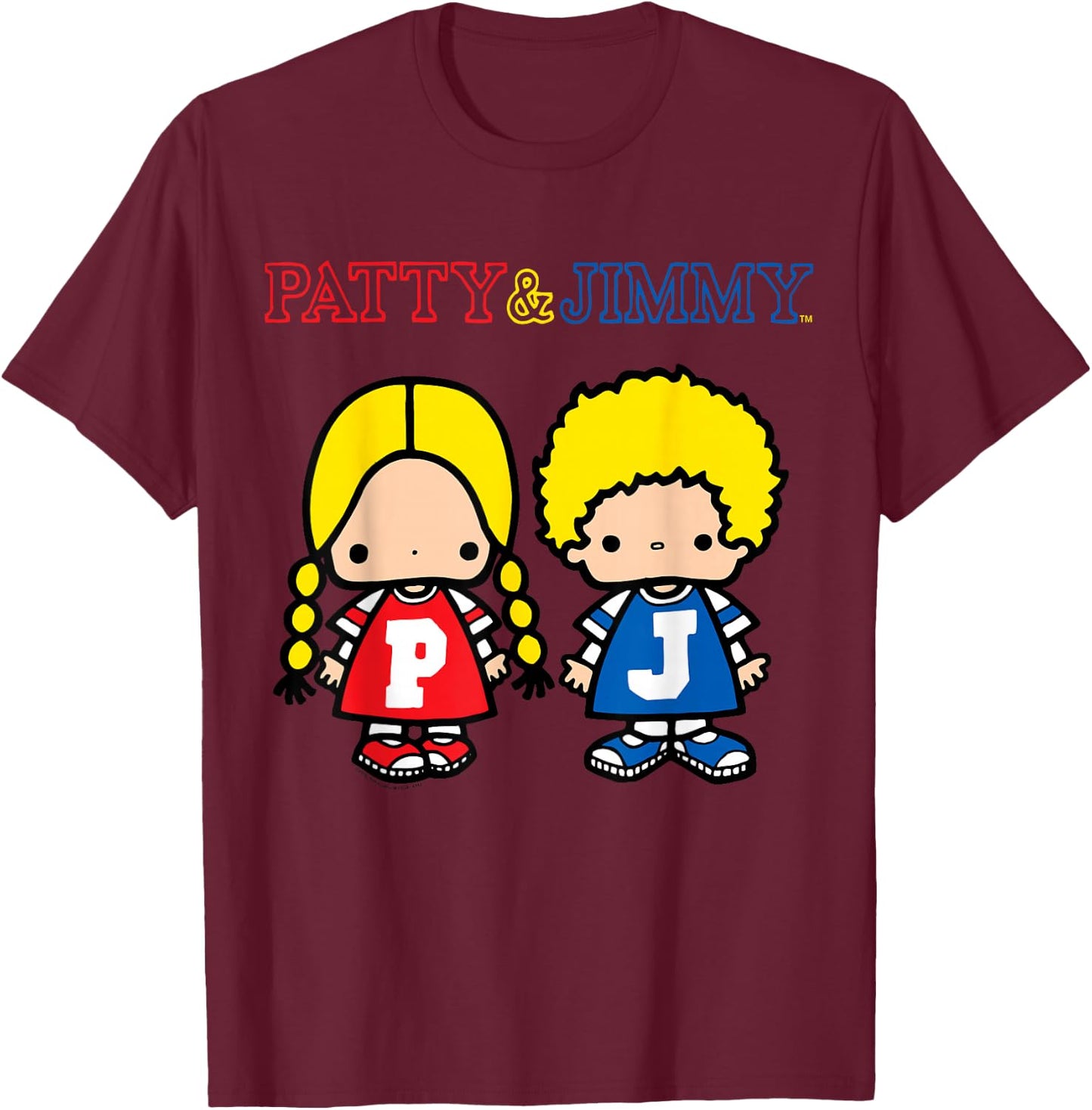 Sanrio Patty and Jimmy Classic Shirt T-Shirt - T-Shirt | Maroon