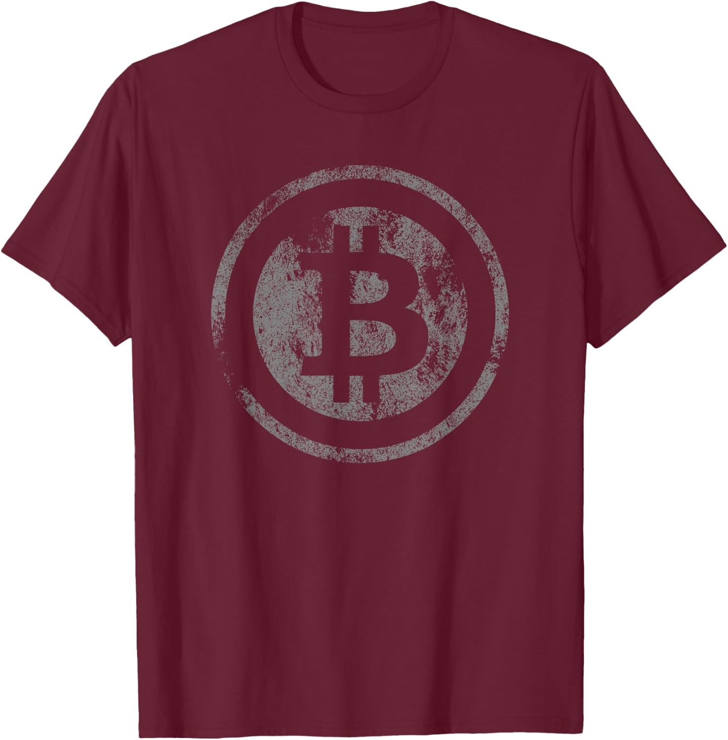 Vintage Bitcoin Logo T-Shirt - T-Shirt | Maroon