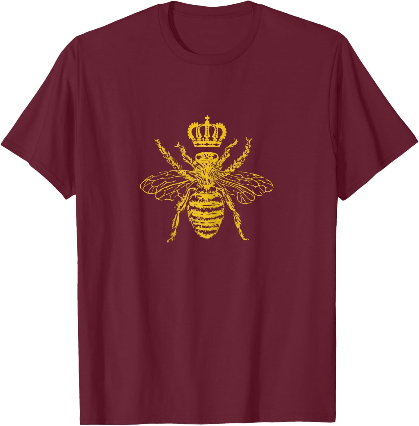 Queen Bee Crown Beekeeper Gift T-Shirt - T-Shirt | Maroon