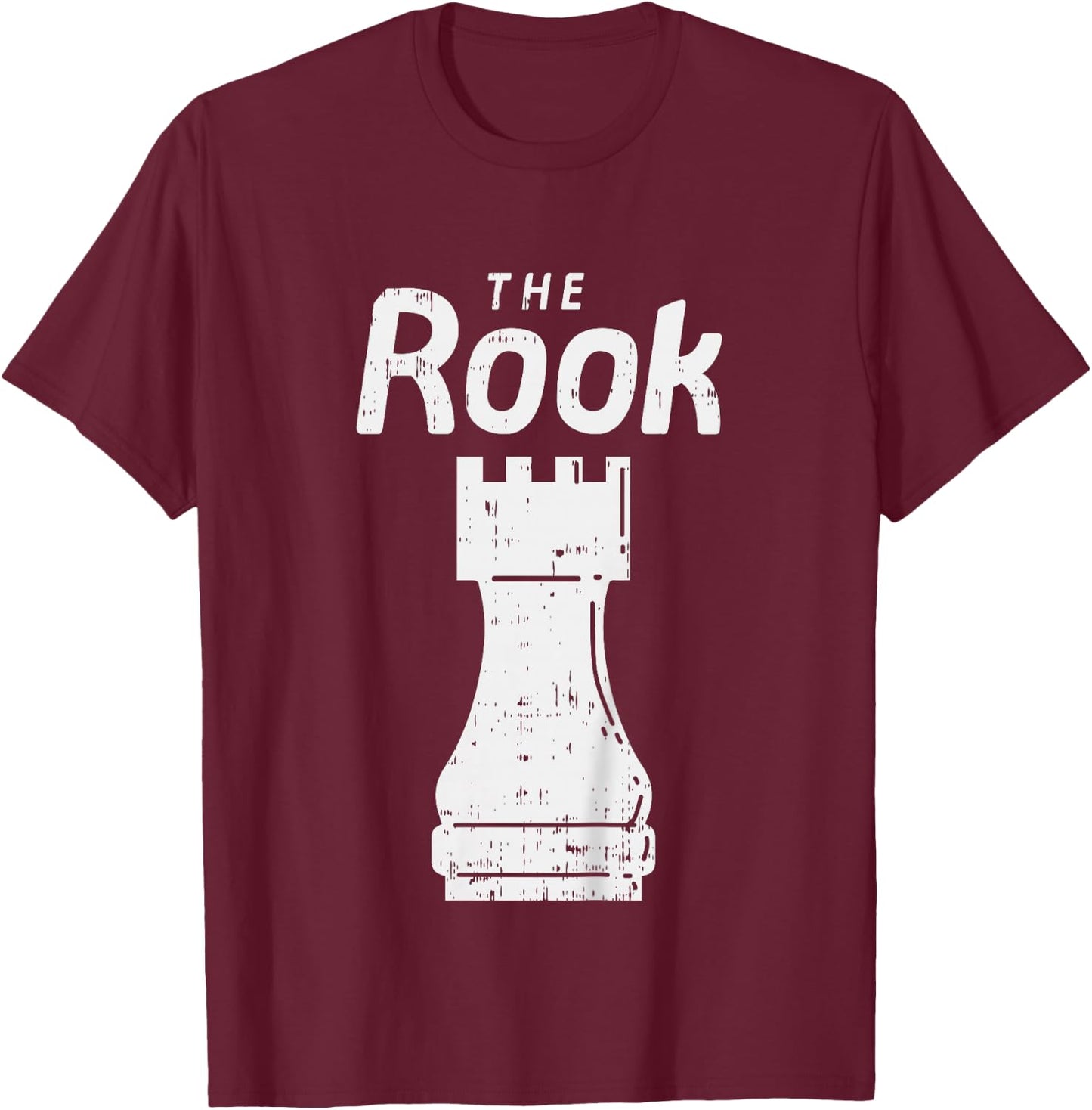 Kids Halloween Chess Piece The Rook Shirt Group Matching Costume T-Shirt - T-Shirt | Maroon