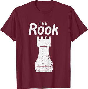 Kids Halloween Chess Piece The Rook Shirt Group Matching Costume T-Shirt - T-Shirt | Maroon