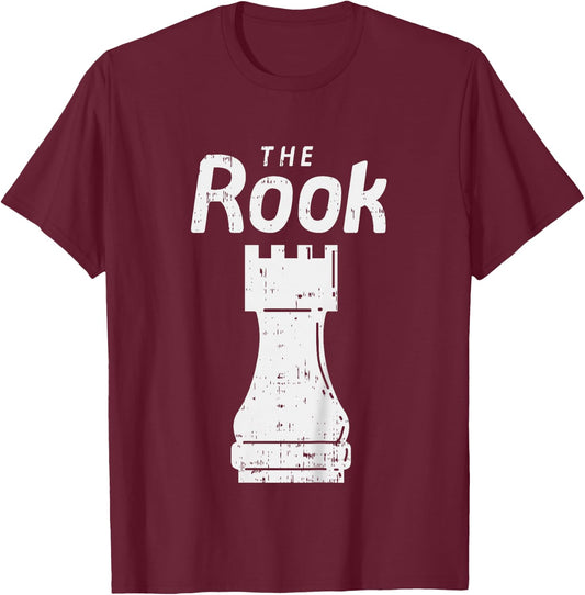 Kids Halloween Chess Piece The Rook Shirt Group Matching Costume T-Shirt - T-Shirt | Maroon