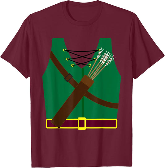 Archer Costume Halloween - Funny Archery Arrow Gift T-Shirt - T-Shirt | Maroon