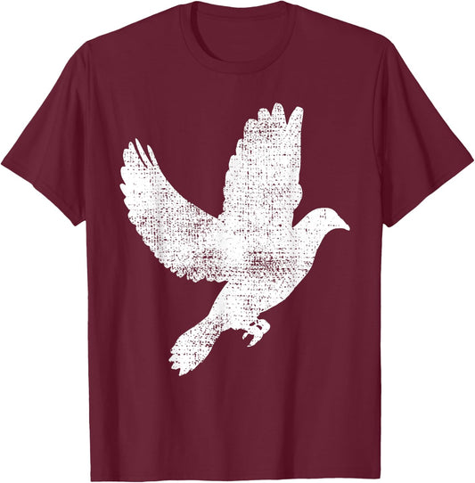 Dove Vintage Flying Pigeon Gift Shirt T-Shirt - T-Shirt | Maroon
