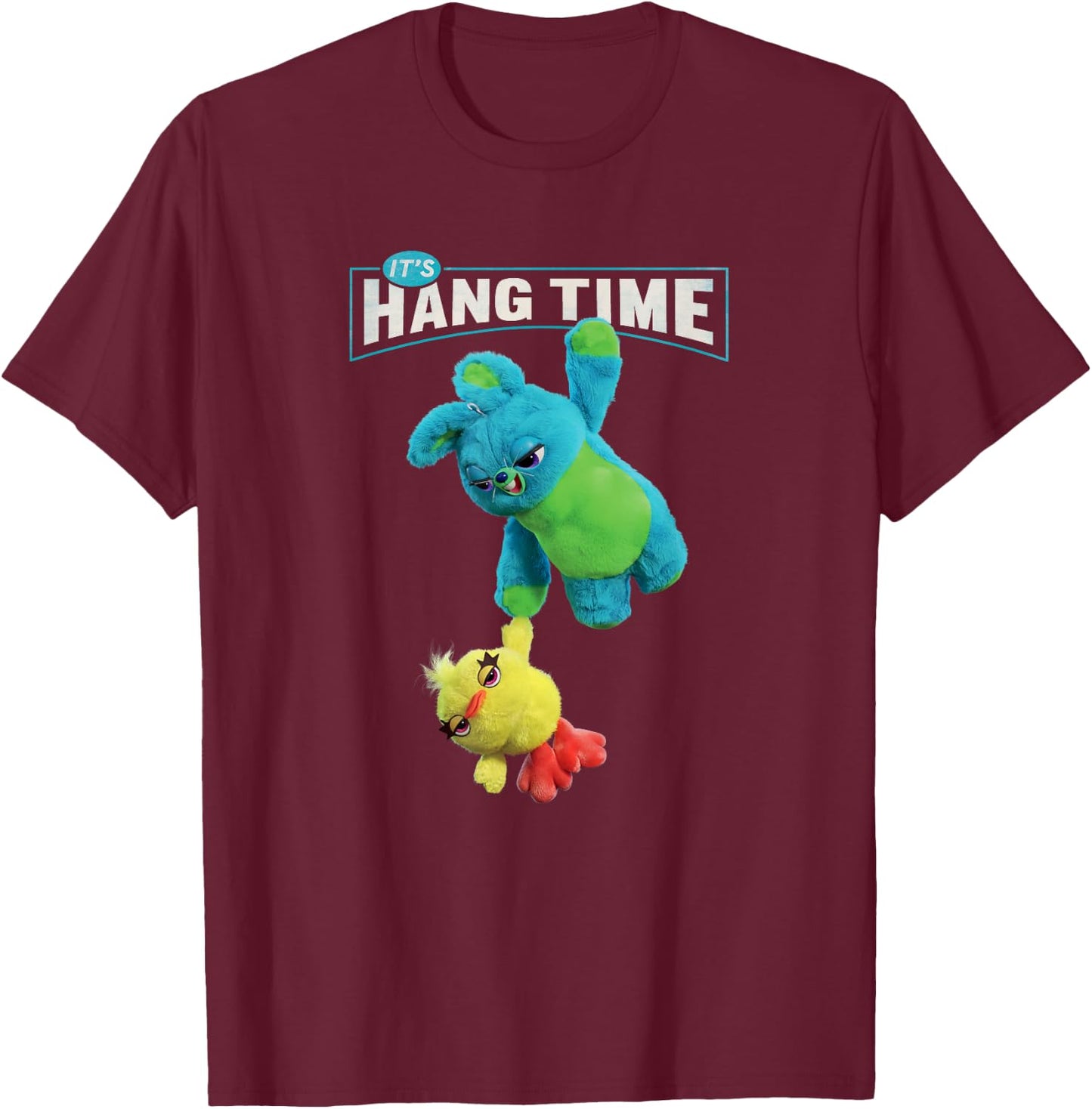 Disney Pixar Toy Story 4 Hang Time Ducky & Bunny T-Shirt - T-Shirt | Maroon