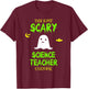 Scary Science Teacher Costume Halloween Lazy Easy T-Shirt - T-Shirt | Maroon