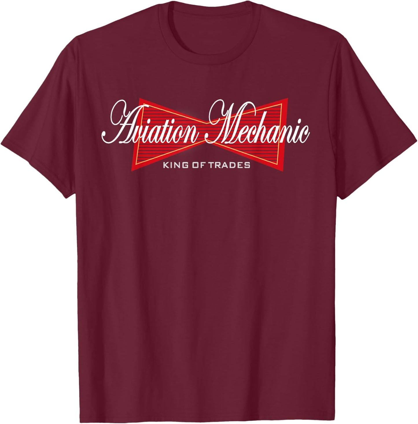 Aircraft Mechanic Aviation Airplane Mechanics T-Shirt - T-Shirt | Maroon