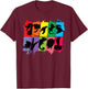 Reptile Lover Pet Snake Lizard Colorful Retro T-Shirt - T-Shirt | Maroon