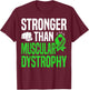 Becker Muscular Dystrophy Lime Green Awareness Ribbon T-Shirt - T-Shirt | Maroon