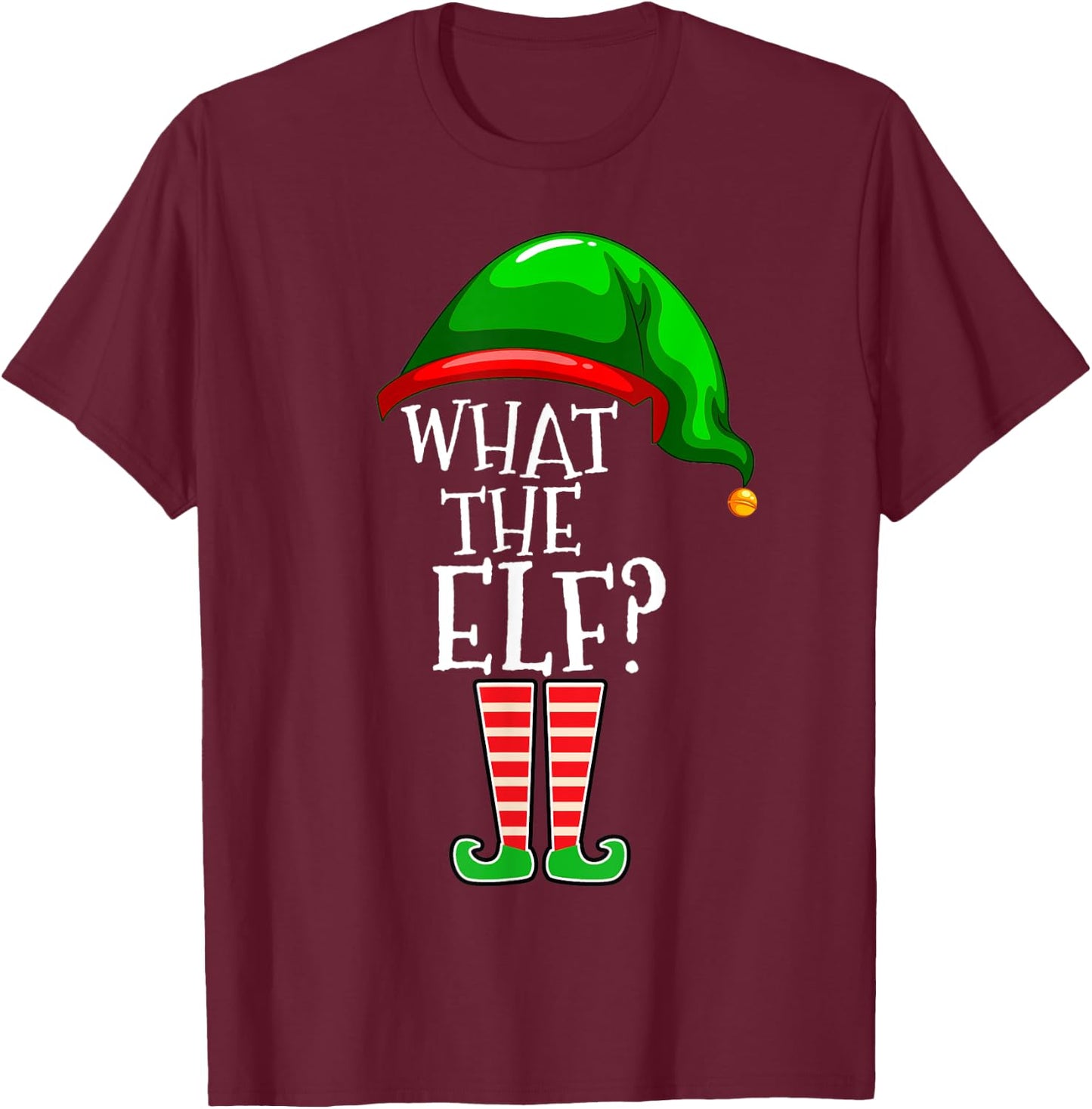 What The Elf Group Matching Family Christmas Gift Outfit T-Shirt - T-Shirt | Maroon