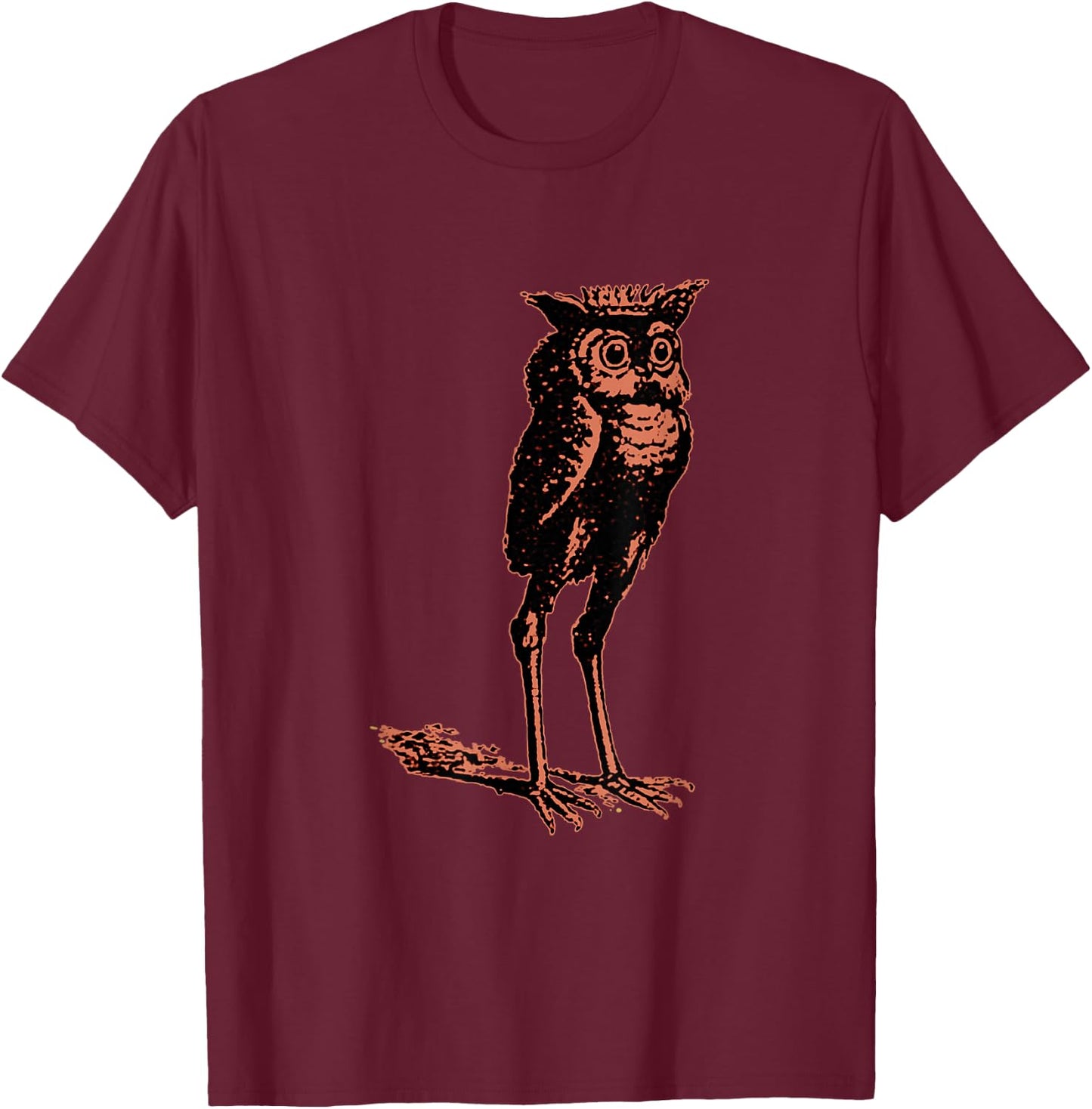 Stolas: Goetic Owl Demon Prince T-Shirt - T-Shirt | Maroon
