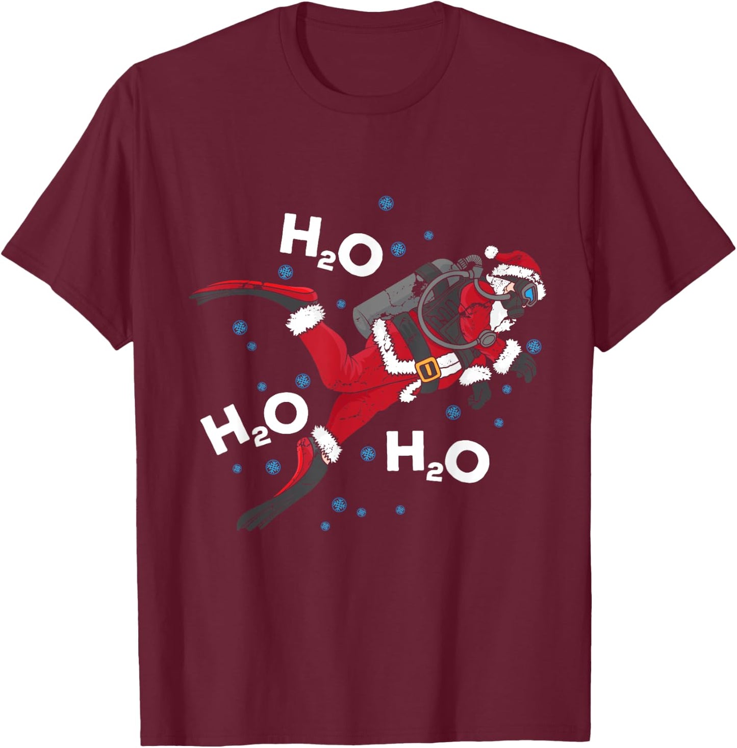 Funny Diving H2O Pun Scuba Gift T-Shirt - T-Shirt | Maroon