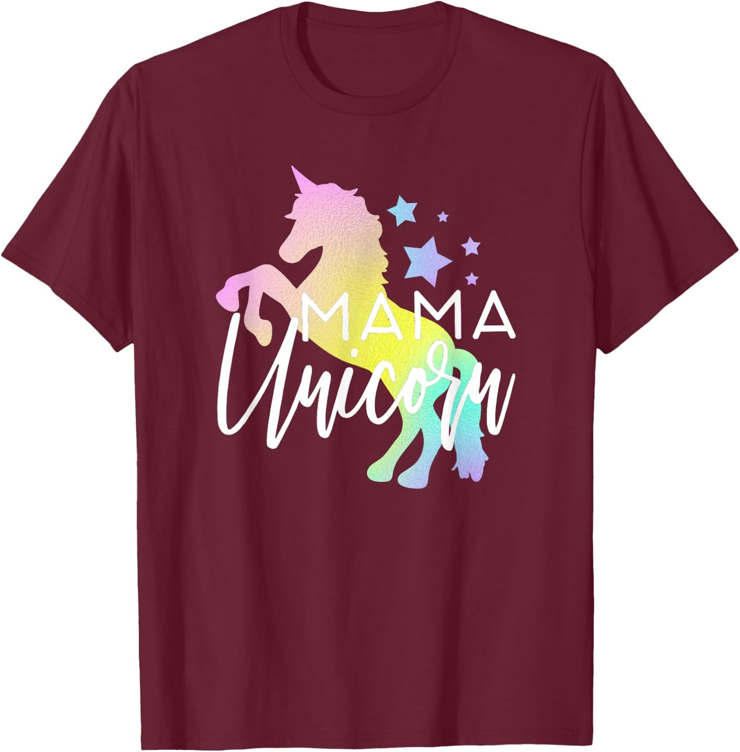 Mama Unicorn T-Shirt - T-Shirt | Maroon