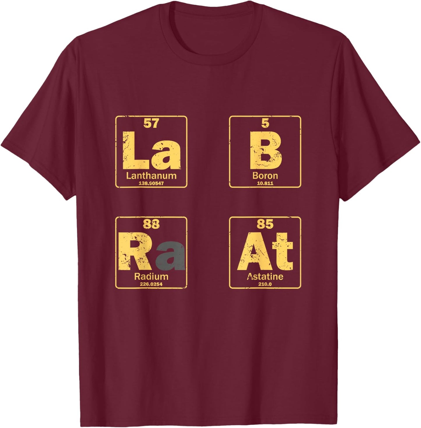 Lab Rat Periodic Elements T-Shirt - T-Shirt | Maroon
