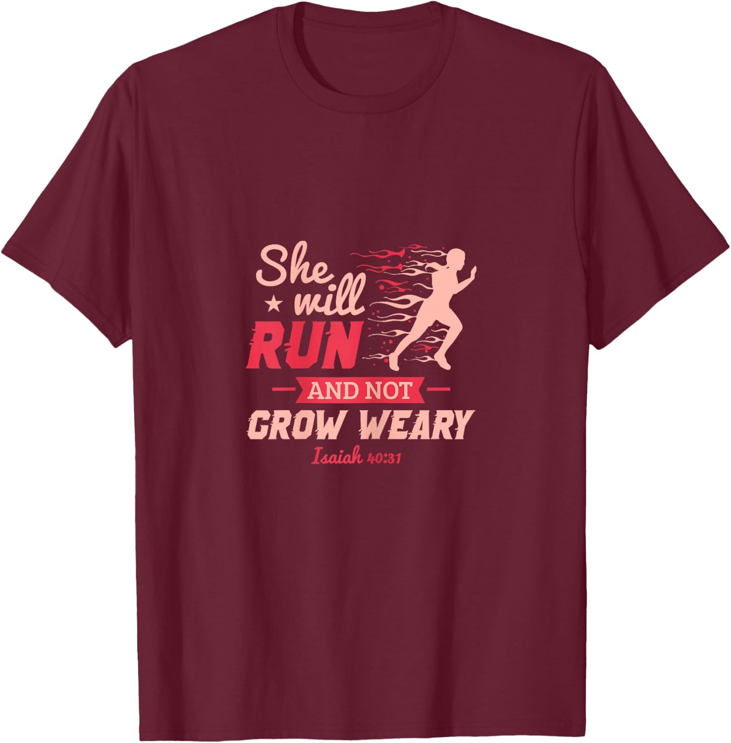 Funny She Will Run XC Cross Country Running Gift Men Women T-Shirt - T-Shirt | Maroon