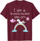 Homeschool Kids Shirts Im A Homeschooled Unicorn T-Shirt - T-Shirt | Maroon