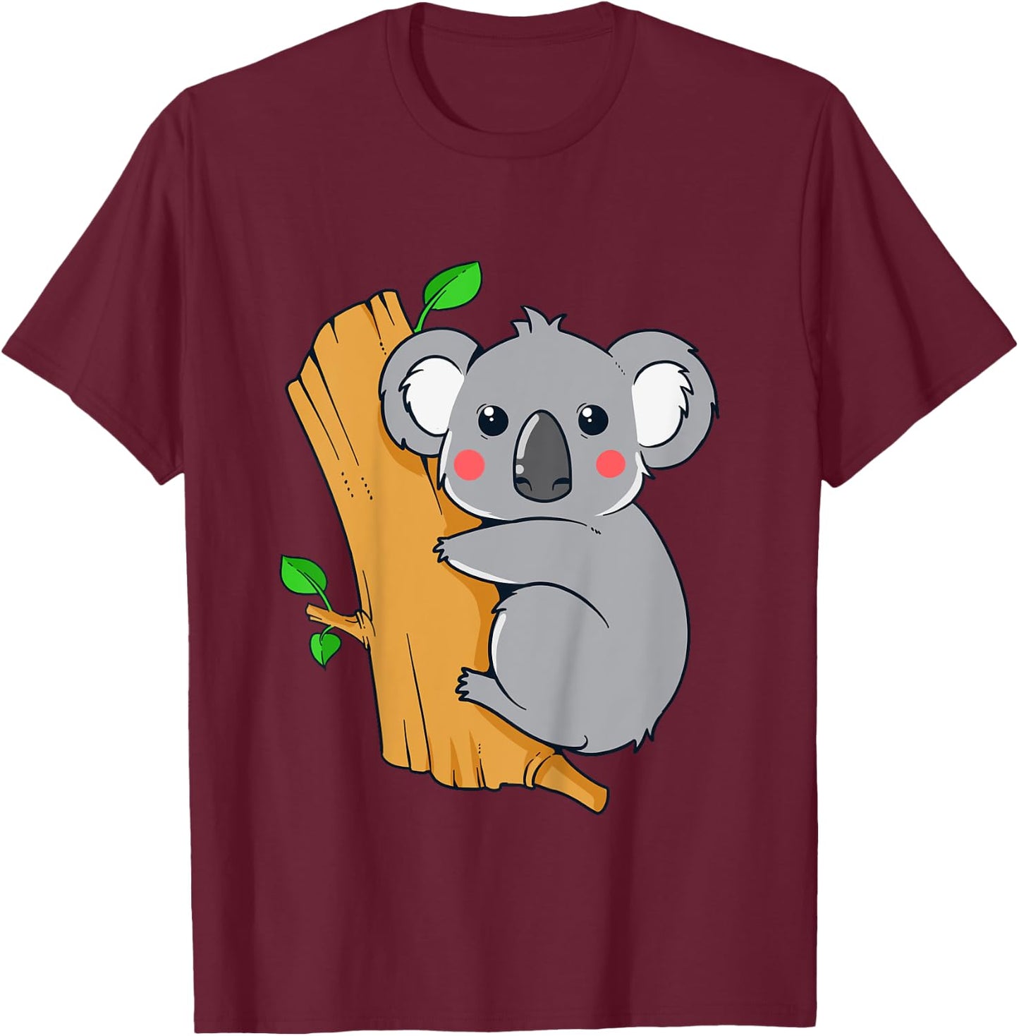 Cute Koala Bear T Shirt for Children | Kids Koala Bear Shirt T-Shirt - T-Shirt | Maroon